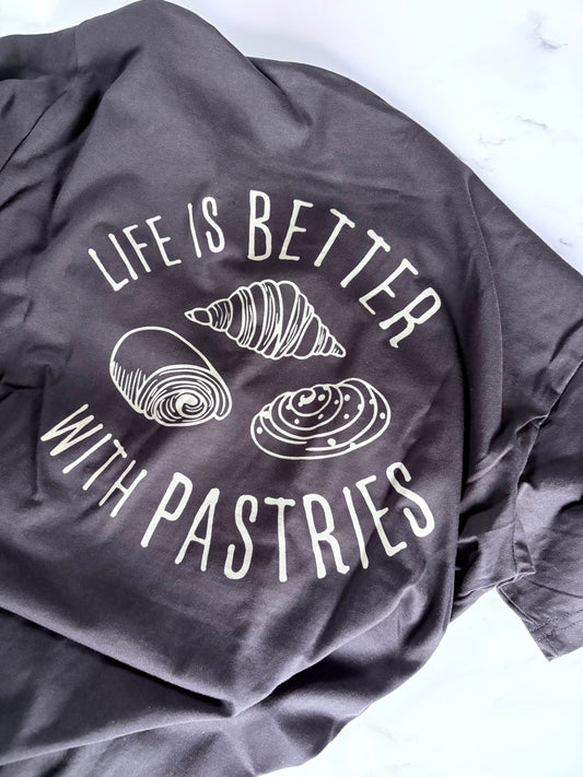 'Better with Pastries' - Adults T-Shirt