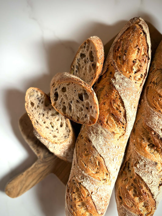 Seeded Sourdough Baguette
